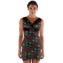 Roses Raining For Love  In Pop Art Wrap Front Bodycon Dress View1