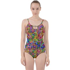 Colorful-2 Cut Out Top Tankini Set by ArtworkByPatrick