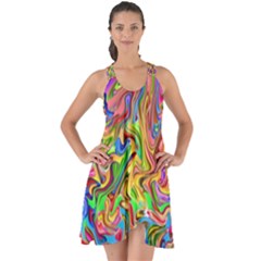 Colorful-2 Show Some Back Chiffon Dress