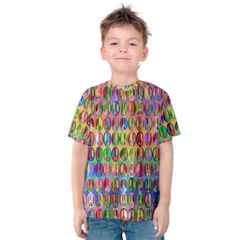 Peace Sign Kids  Cotton Tee by ArtworkByPatrick