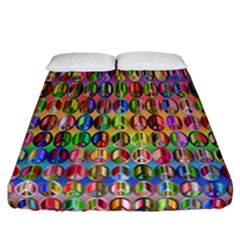 Peace Sign Fitted Sheet (california King Size) by ArtworkByPatrick