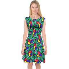 Colorful-4 1 Capsleeve Midi Dress by ArtworkByPatrick