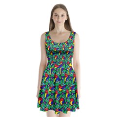 Colorful-4 1 Split Back Mini Dress  by ArtworkByPatrick