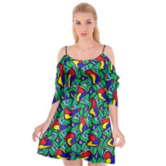 Colorful-4 1 Cutout Spaghetti Strap Chiffon Dress by ArtworkByPatrick