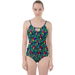 Colorful-4 1 Cut Out Top Tankini Set by ArtworkByPatrick