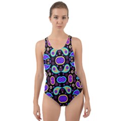 Colorful-5 Cut-out Back One Piece Swimsuit