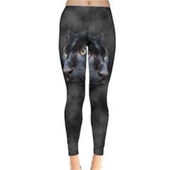 Gray & Black Panther Cat Leggings  by PattyVilleDesigns