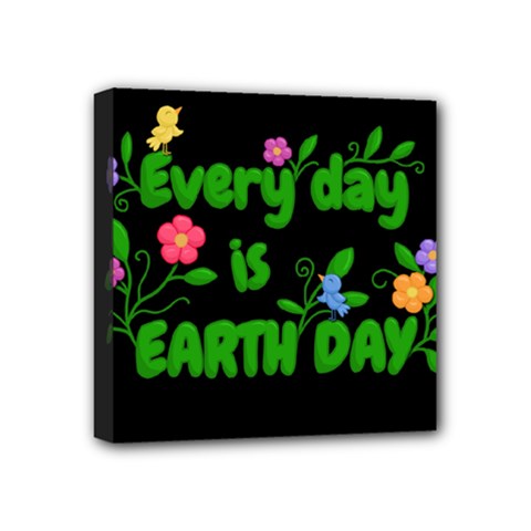 Earth Day Mini Canvas 4  x 4 