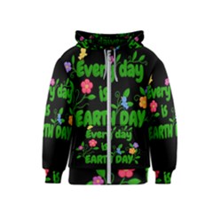 Earth Day Kids  Zipper Hoodie