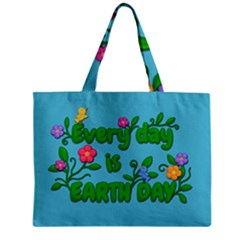 Earth Day Zipper Mini Tote Bag by Valentinaart