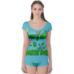 Earth Day Boyleg Leotard  by Valentinaart