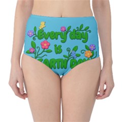 Earth Day High-waist Bikini Bottoms by Valentinaart