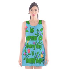 Earth Day Scoop Neck Skater Dress by Valentinaart