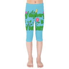 Earth Day Kids  Capri Leggings  by Valentinaart