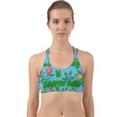 Earth Day Back Web Sports Bra by Valentinaart