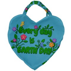 Earth Day Giant Heart Shaped Tote by Valentinaart