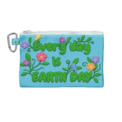 Earth Day Canvas Cosmetic Bag (medium) by Valentinaart