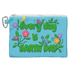 Earth Day Canvas Cosmetic Bag (xl)