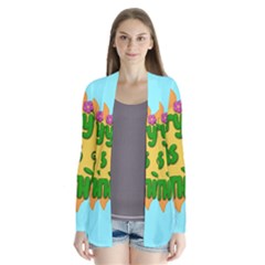 Earth Day Drape Collar Cardigan by Valentinaart