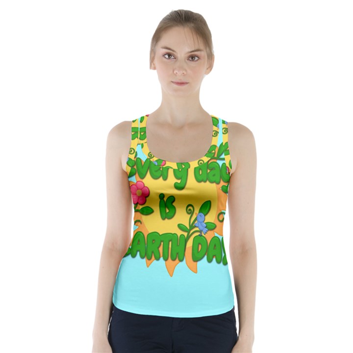 Earth Day Racer Back Sports Top