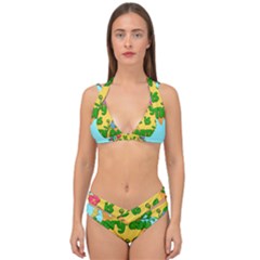 Earth Day Double Strap Halter Bikini Set by Valentinaart