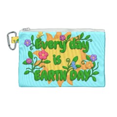 Earth Day Canvas Cosmetic Bag (large) by Valentinaart