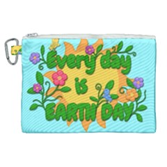 Earth Day Canvas Cosmetic Bag (xl)