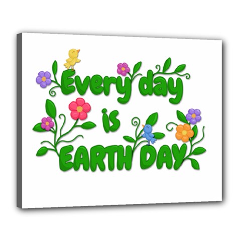 Earth Day Canvas 20  X 16  by Valentinaart