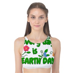 Earth Day Tank Bikini Top by Valentinaart