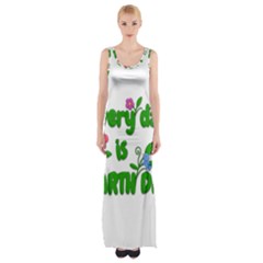 Earth Day Maxi Thigh Split Dress by Valentinaart