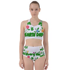 Earth Day Racer Back Bikini Set by Valentinaart