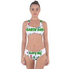 Earth Day Criss Cross Bikini Set by Valentinaart