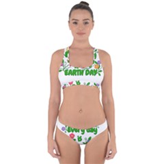 Earth Day Cross Back Hipster Bikini Set by Valentinaart