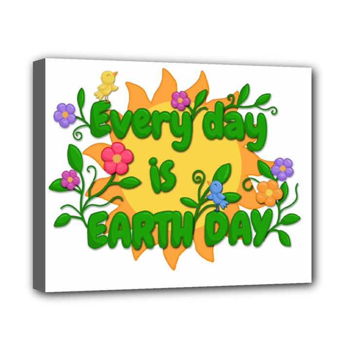 Earth Day Canvas 10  x 8 