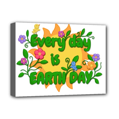 Earth Day Deluxe Canvas 16  X 12   by Valentinaart