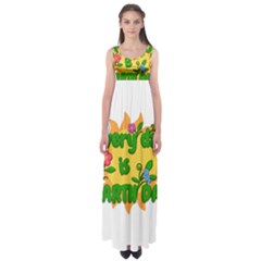 Earth Day Empire Waist Maxi Dress by Valentinaart