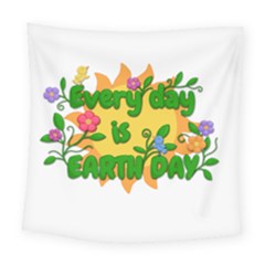 Earth Day Square Tapestry (large) by Valentinaart