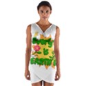 Earth Day Wrap Front Bodycon Dress View1