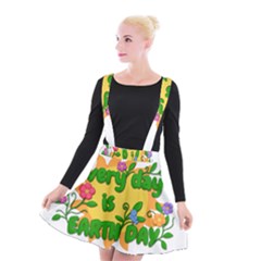 Earth Day Suspender Skater Skirt by Valentinaart