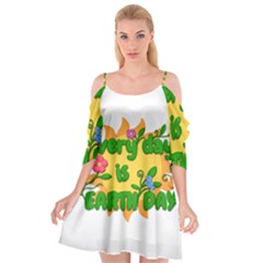 Earth Day Cutout Spaghetti Strap Chiffon Dress by Valentinaart