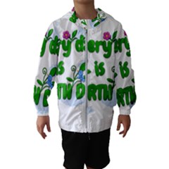 Earth Day Hooded Wind Breaker (kids) by Valentinaart