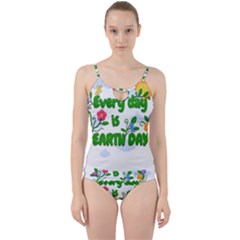 Earth Day Cut Out Top Tankini Set by Valentinaart