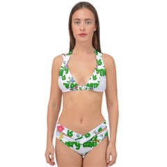 Earth Day Double Strap Halter Bikini Set by Valentinaart