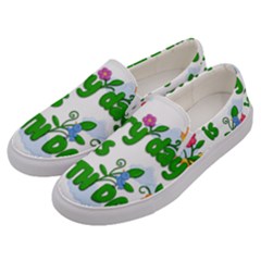 Earth Day Men s Canvas Slip Ons