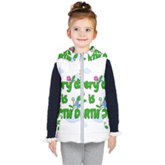 Earth Day Kid s Hooded Puffer Vest by Valentinaart