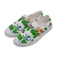 Earth Day Women s Canvas Slip Ons by Valentinaart