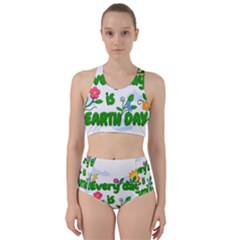 Earth Day Racer Back Bikini Set by Valentinaart