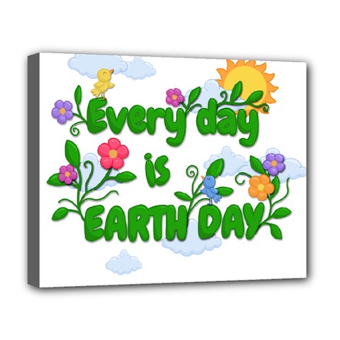 Earth Day Deluxe Canvas 20  X 16   by Valentinaart