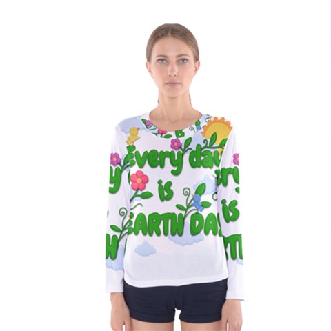 Earth Day Women s Long Sleeve Tee by Valentinaart