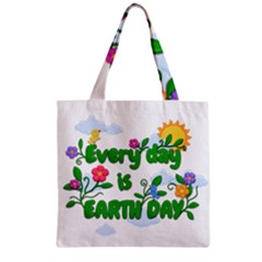 Earth Day Zipper Grocery Tote Bag by Valentinaart